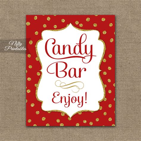 Candy Buffet Signs Printable Free